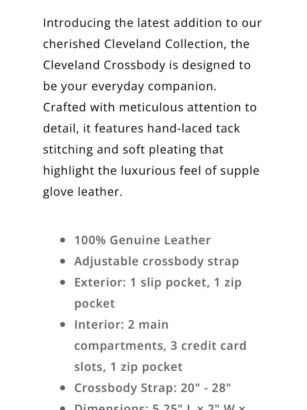 American Leather Co. compact tan